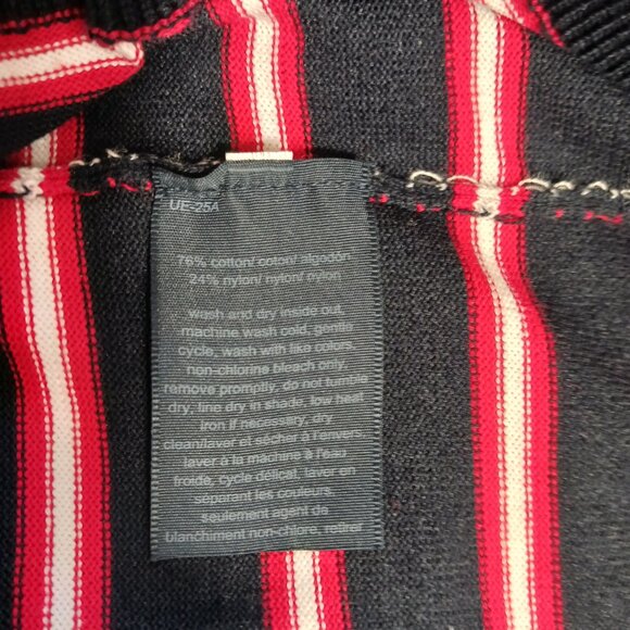 Tommy Hilfiger Turtleneck Sweater, Navy with Red and White Stripes, Size Medium - Picture 14 of 15